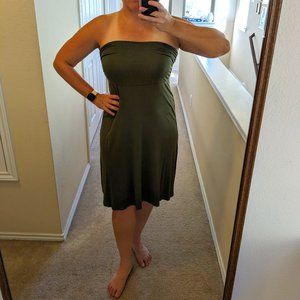 Bobeau Green Convertible Strapless Dress or Long Skirt